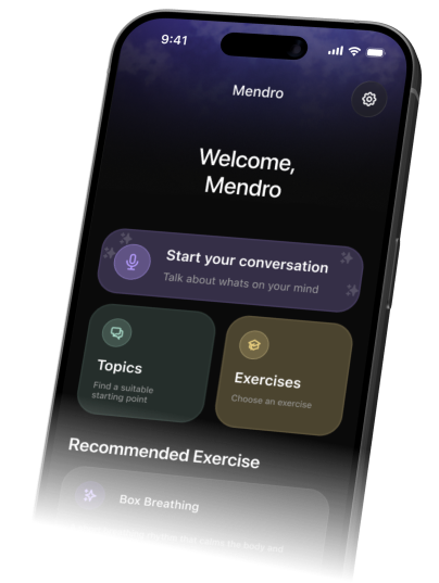 Mendro home screen preview